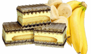 Wafle deserowe o smaku bananowym
