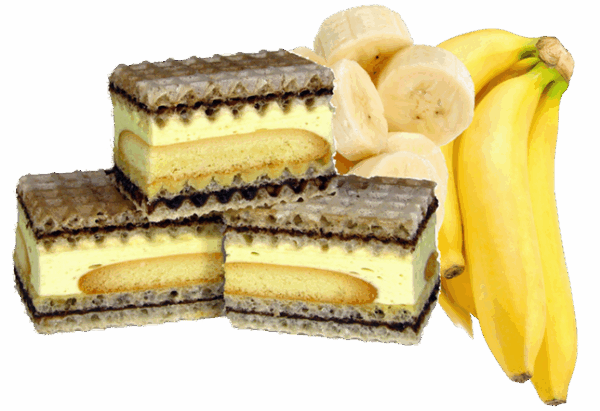 Wafle deserowe o smaku bananowym