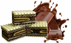 Wafle deserowe o smaku czekoladowym