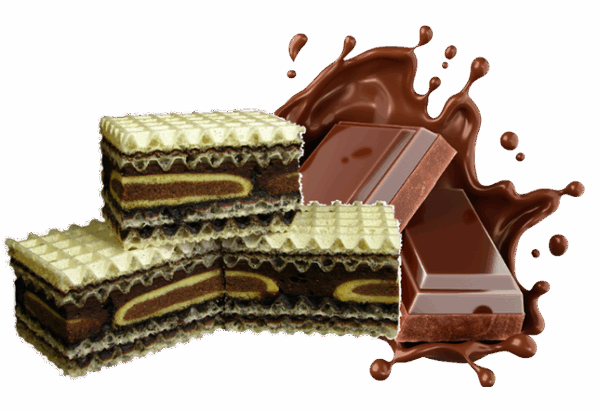 Wafle deserowe o smaku czekoladowym