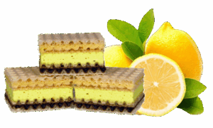 Wafle piankowe o smaku cytrynowym