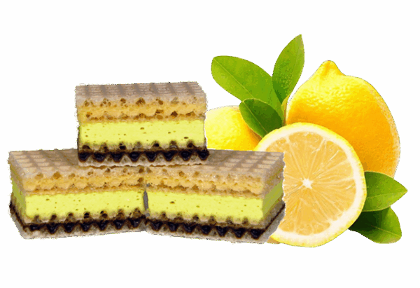 Wafle piankowe o smaku cytrynowym