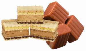 Wafle piankowe o smaku karmelowym