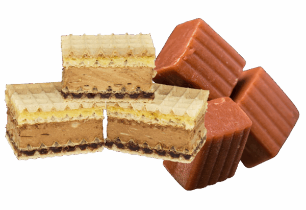 Wafle piankowe o smaku karmelowym