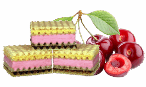 Wafle piankowe o smaku owocowym