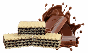 Wafle z kremem o smaku czekoladowym