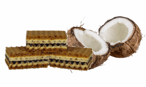 Wafle z kremem o smaku kokosowym